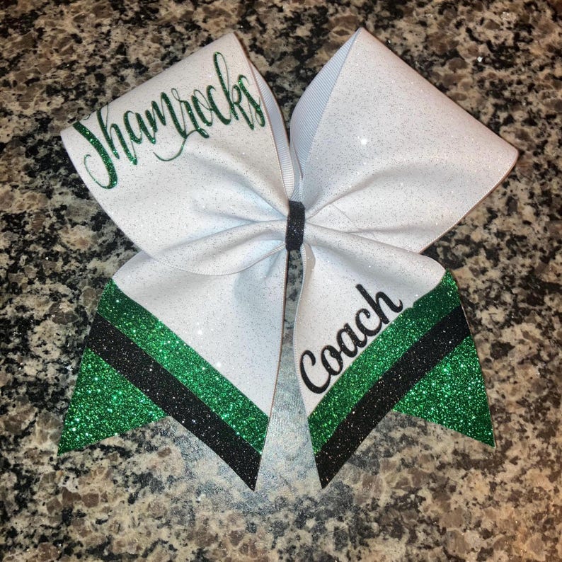 shamrock green cheer bow