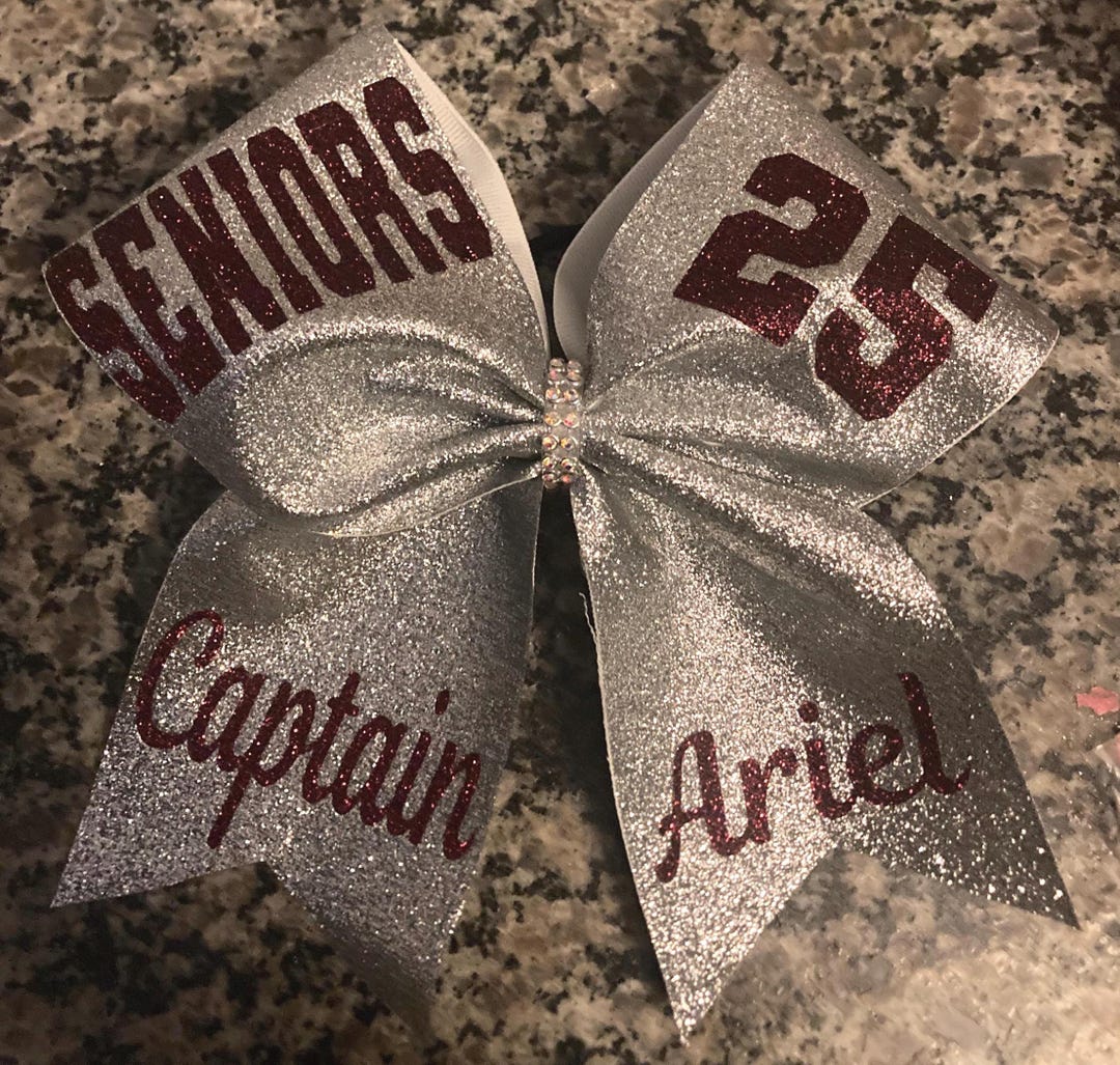 Senior Cheer Bow in Full Glitter, Custom Made Cheer Bow With ...