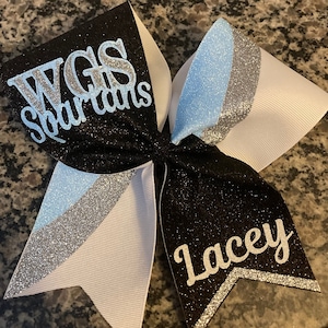Custom cheer bow in your team colors, Great Gameday cheer bow, competition cheer bow, sideline cheer bow, bulk bows for your squad