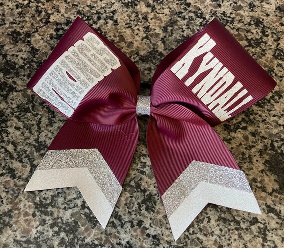 Burgundy Game Day Cheer Bow Burgundy Game Day Cheer Bow