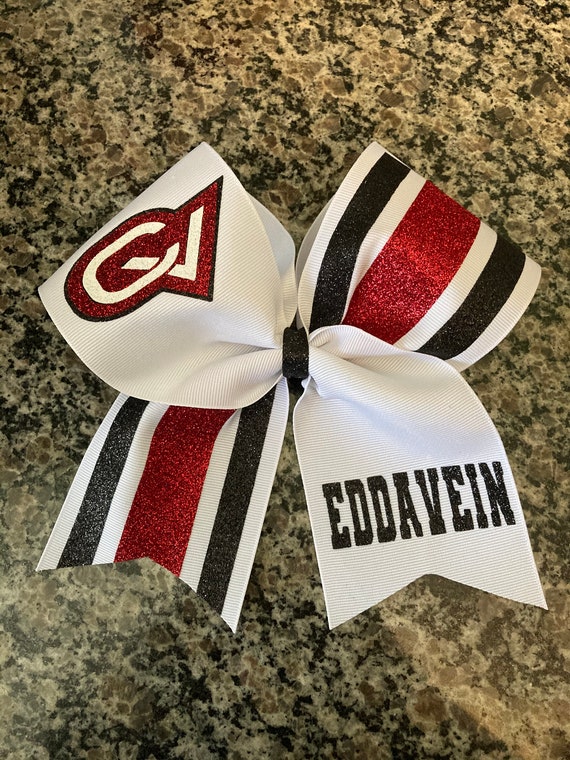 Logo Cheer Bow Mascot Cheer Bow Custom Team Bows Softball | Etsy