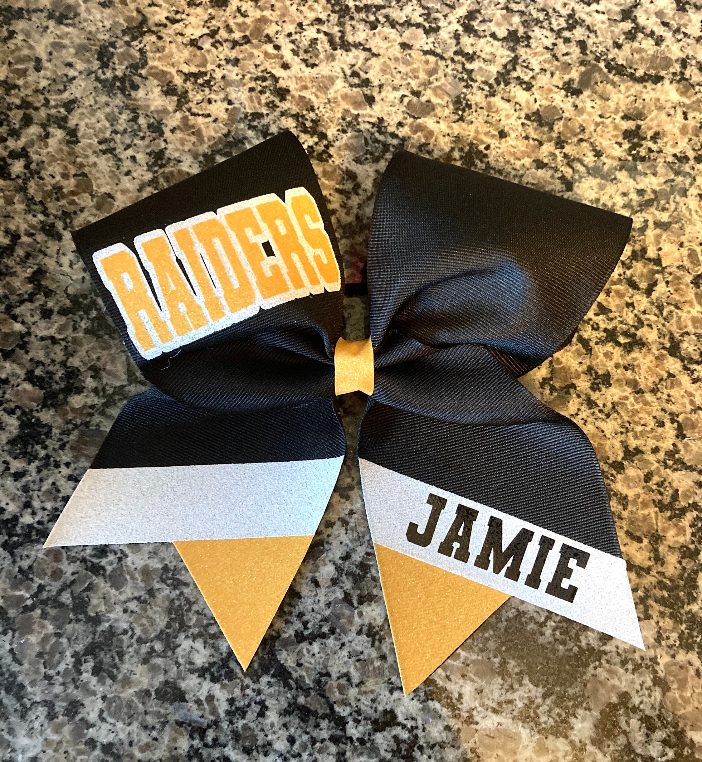 Yellow gold cheer bow/ Your custom team colors / Cheer bows for rec, …