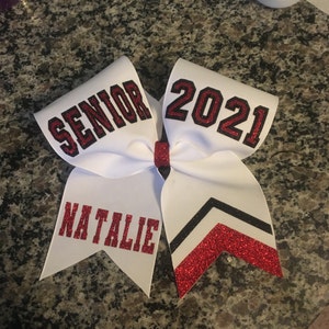 2025 senior cheer 2026 cheer bow bow in custom colors. Any year on bow. Senior night cheer bow, Senior softball bow