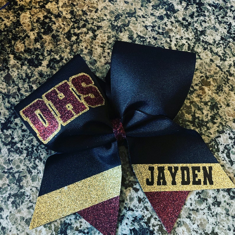 Yellow Gold Cheer Bow/ Your Custom Team Colors / Cheer Bows Etsy