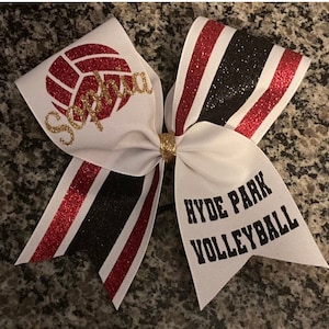 Volleyball bow with name and team/ Volley ball gifts/ School volleyball team/ Volleyball