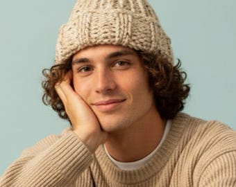 Slouchy Men's Ribbed Hat