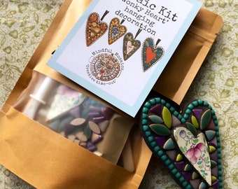 Mosaic Kit Hanging Heart Decoration