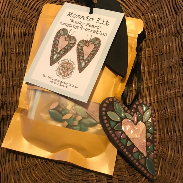 Mosaic Kit Hanging Heart Decoration