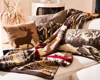 Manta de caza para decoración de cueva de hombre para cabaña, manta de cueva de hombre, regalo para él, manta acogedora para cabaña de caza, ropa de cama de oso, colcha de caza