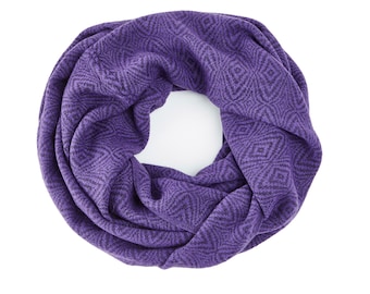 Lila Infinity Schal Loop Schal gewebter Fleece Kreis Schal Weicher handgewebter Schal Geschenk für Schwester Muttertag Geschenk Kaschmir Infinity Strickschal