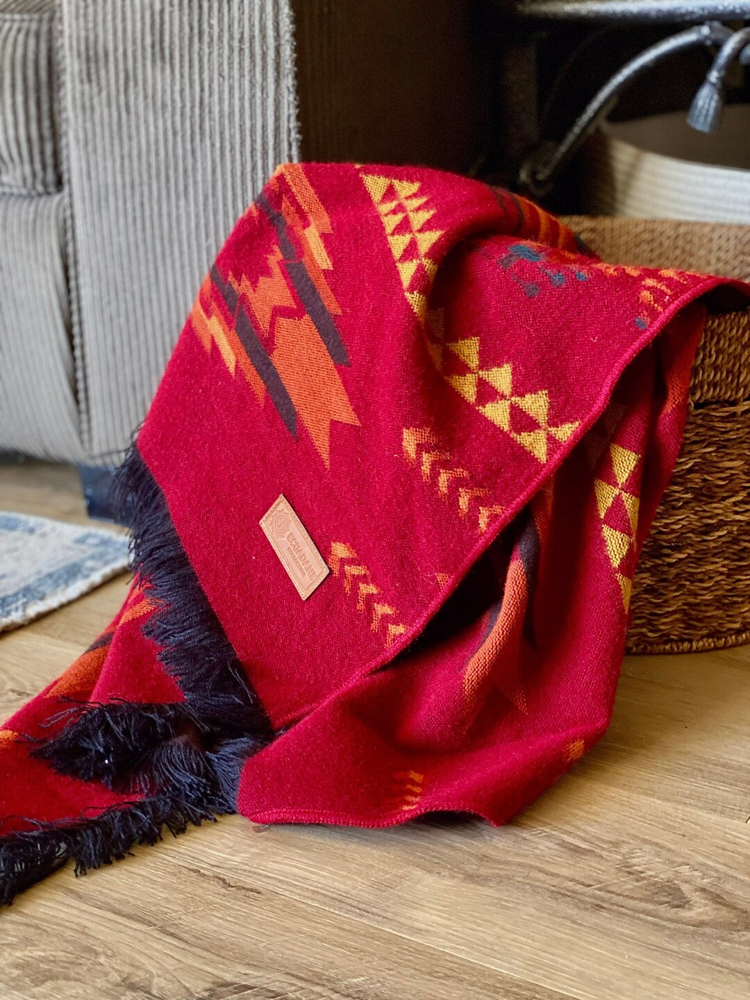 Native Aztec Throw Blanket Southwestern Camping Reversible Picnic