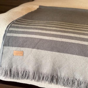 Grisaille Luxe Woven Throw Blanket, Scandinavian Modern Sofa Throw for Couch, Bed, Neutral Home Decor, Cozy Stylish Accent