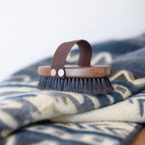 Ecuadane Blanket Brush | Handmade Wooden Blanket Brush | Natural Boar Bristles