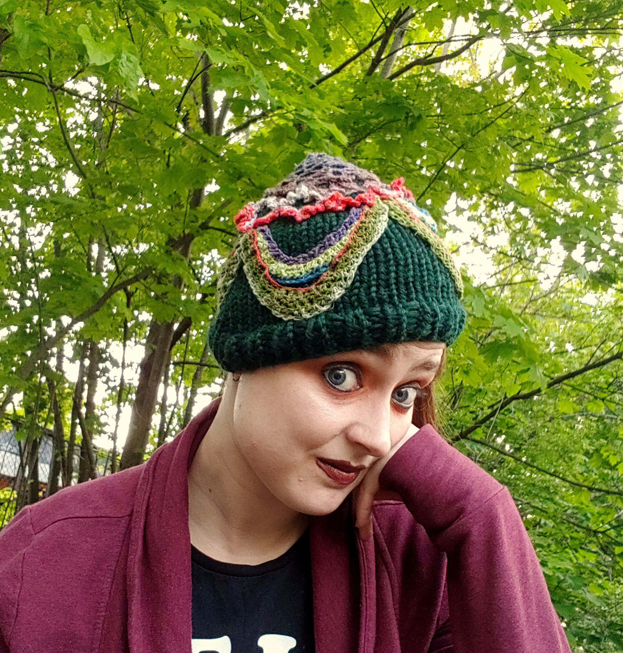 Fairy Doily Green Knit Hat | Etsy