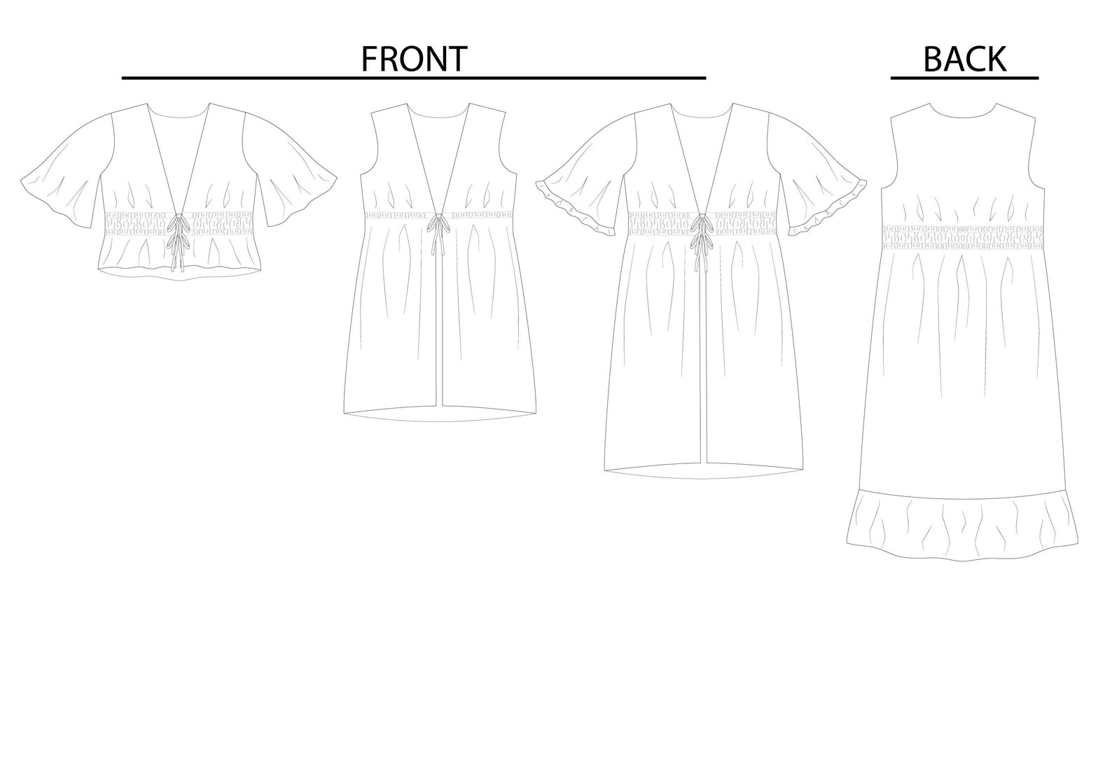 Girls Woven Robe/cover Up/top PDF Sewing Pattern, Ruffle Trim Woven ...