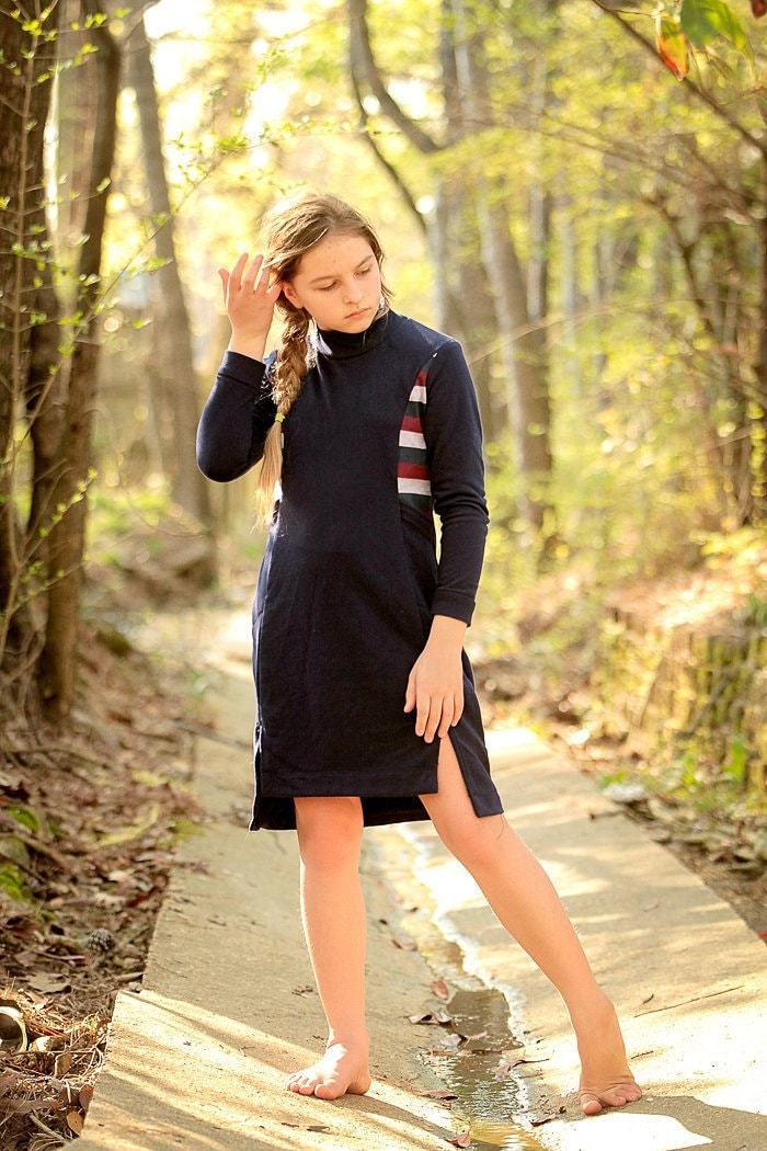 Girls black high low dress 2025