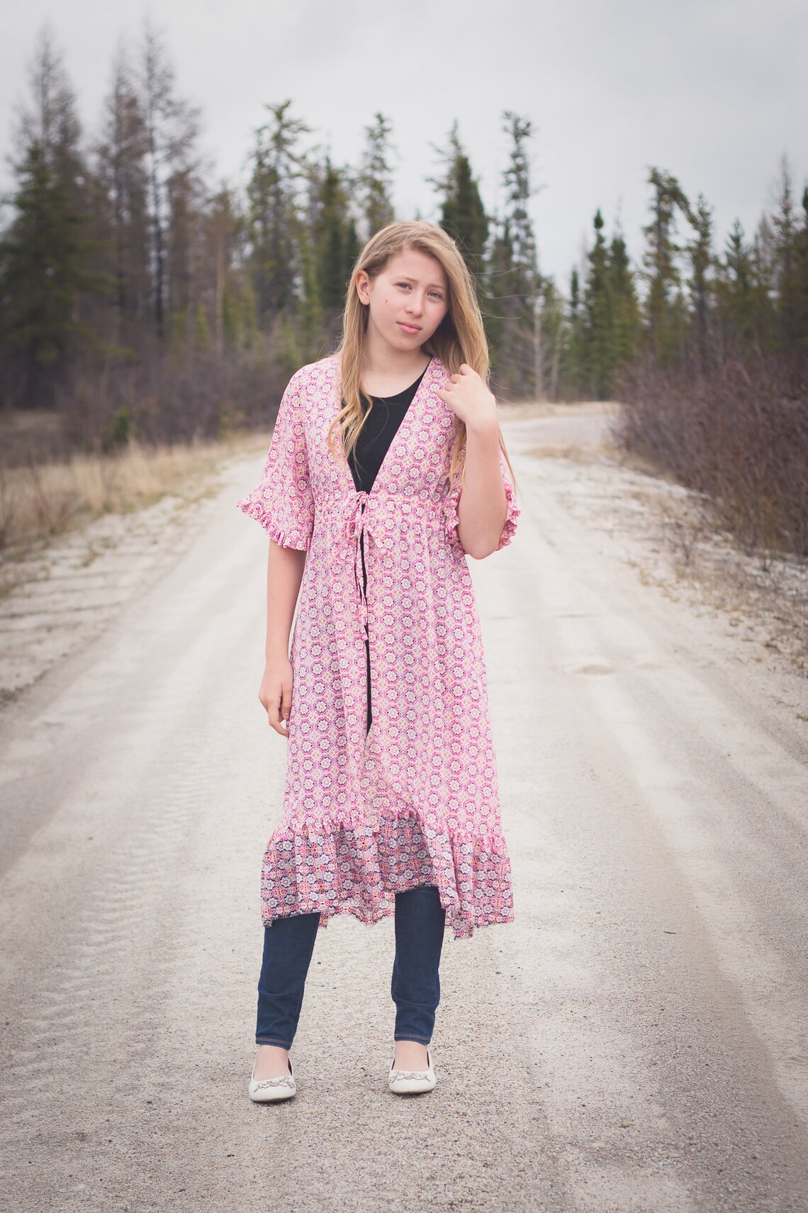 Girls Woven Robe/cover Up/top PDF Sewing Pattern, Ruffle Trim Woven ...
