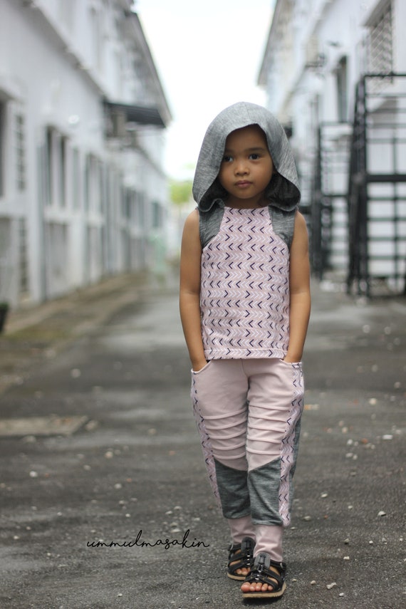 Dress & Tank Top With Hood PDF Sewing Pattern, Girls Sleeveless Knit Maxi  Dress Pattern, Boho Swim Cover Up, V Back Shirt, Girls Size 2-14 - Etsy