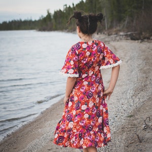 Girls Woven Robe/cover Up/top PDF Sewing Pattern, Ruffle Trim Woven ...