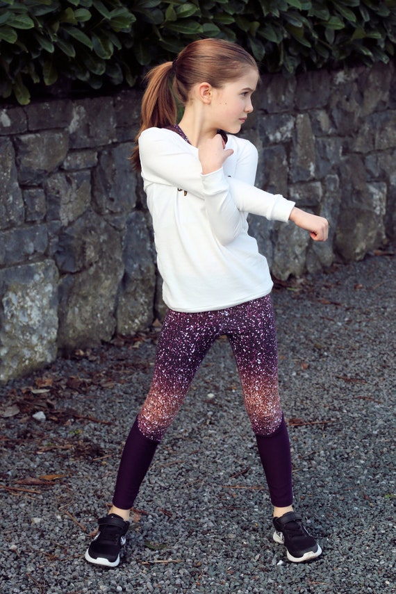 Girls Athletic Tights With Yoga or Elastic Waist PDF Pattern