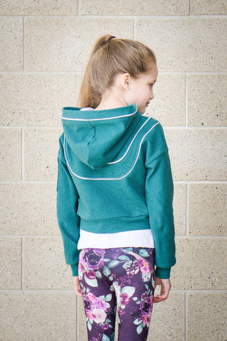 Kids Cropped Hoodie Sewing Pattern Dolman Sweatshirt PDF Etsy