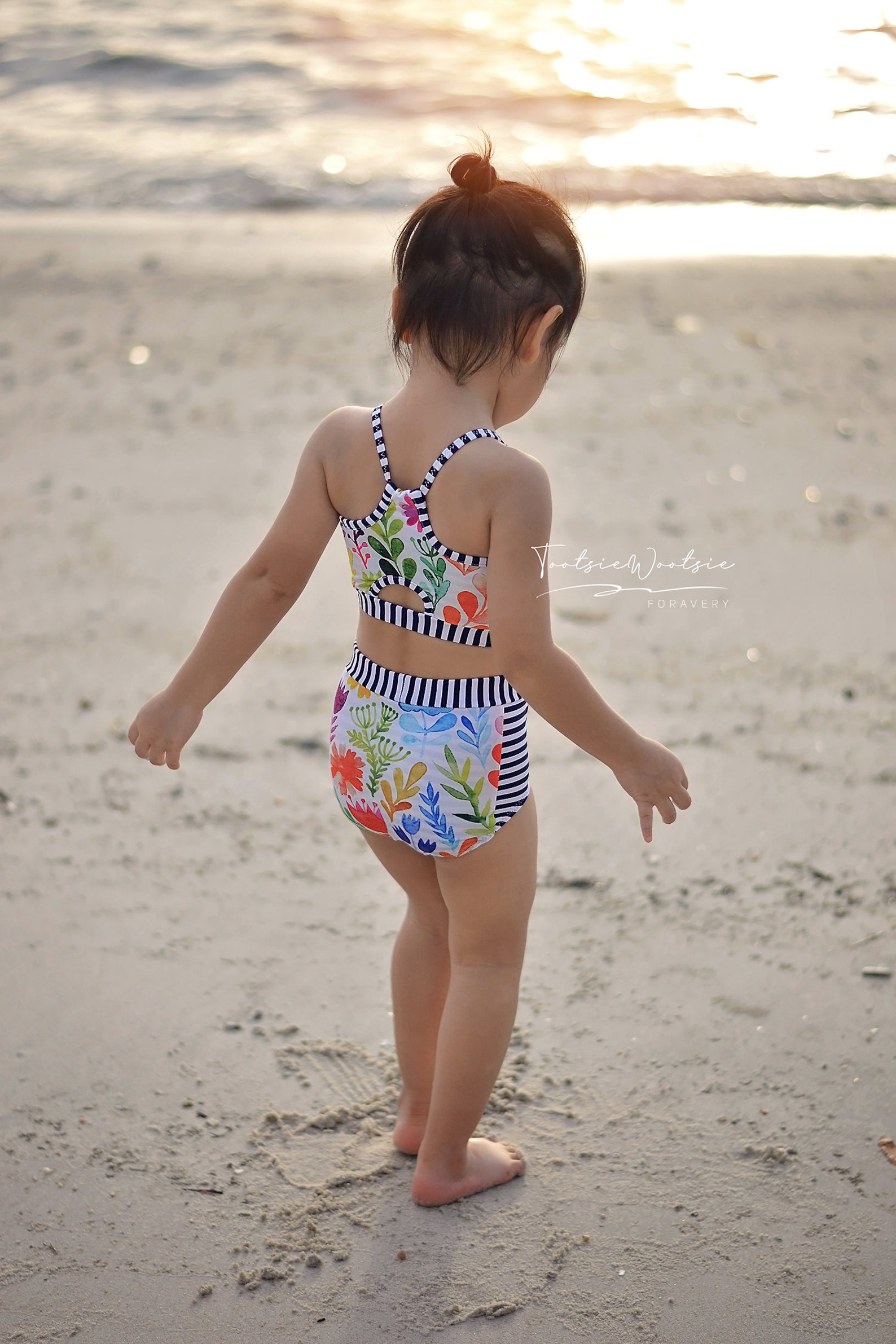 Girls One Piece/two Piece Swimsuit Pattern Halter Top High Etsy