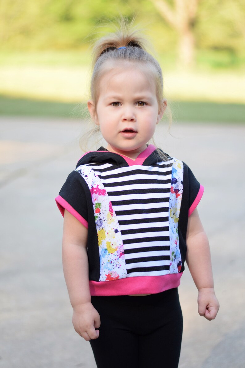 Kids Cropped Hoodie Sewing Pattern Dolman Sweatshirt PDF Etsy