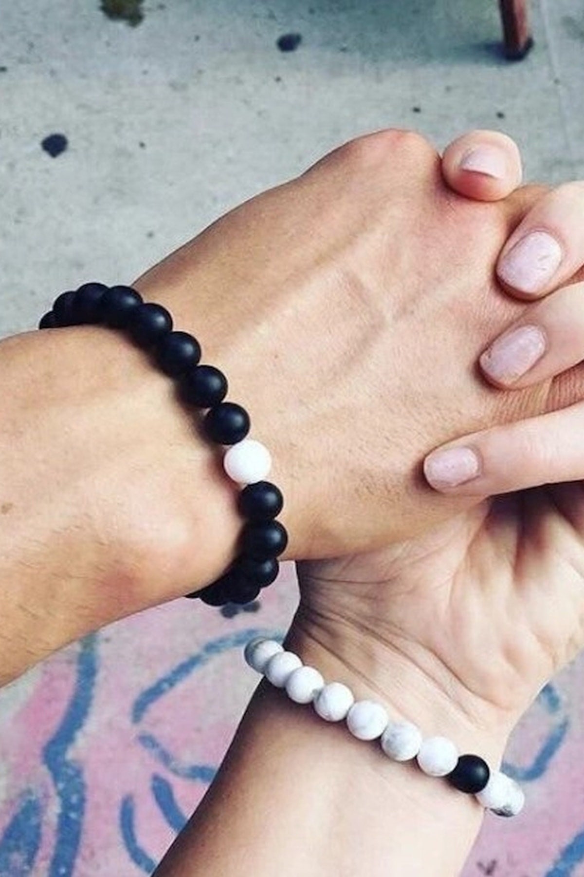 Boyfriend Girlfriend Lovers Friends Gemstone Bracelet Set howliteonyx