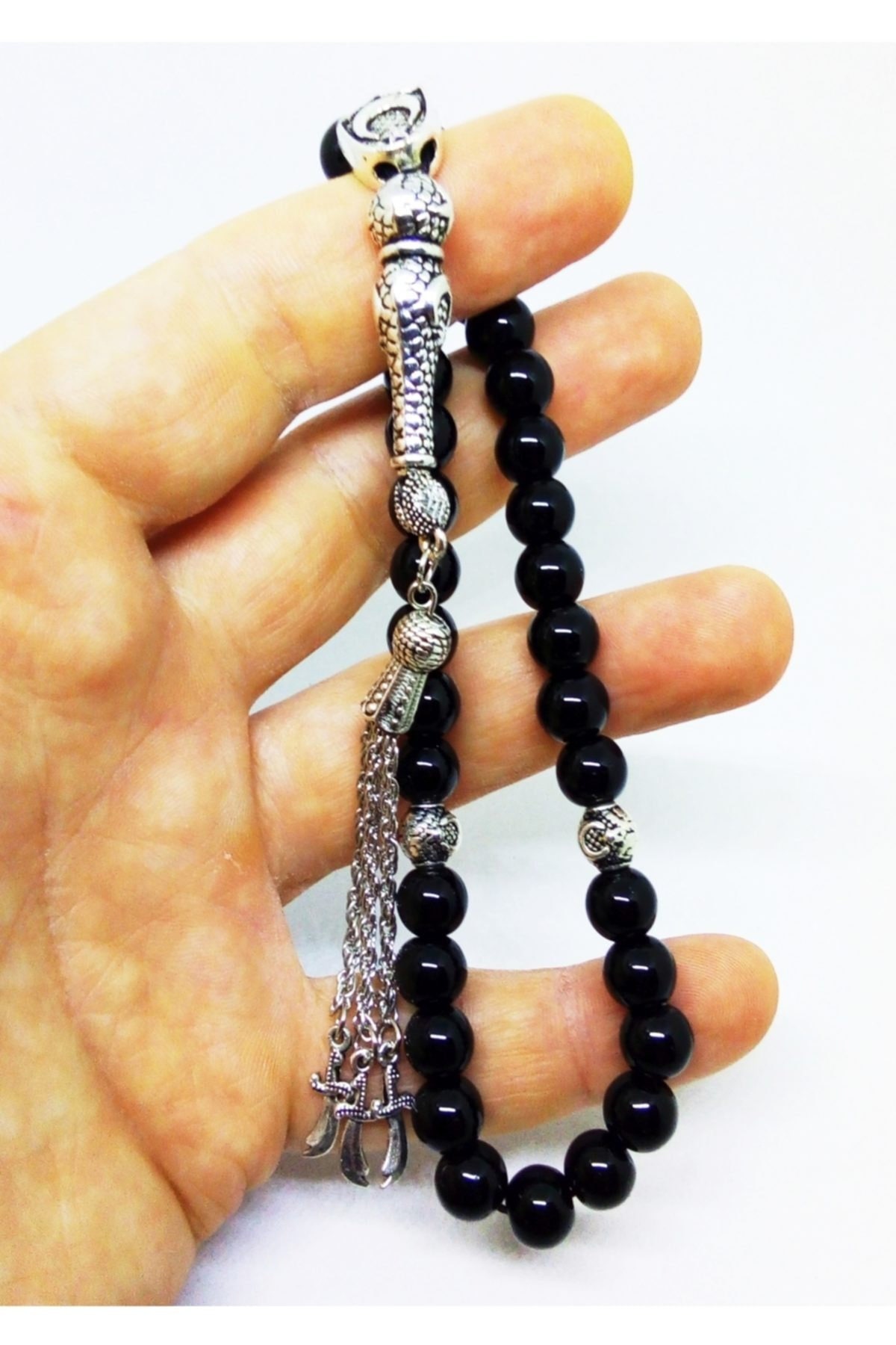 Dagger Tassels Prayer Beads With Black Onyx Gemstone Sufi - Etsy