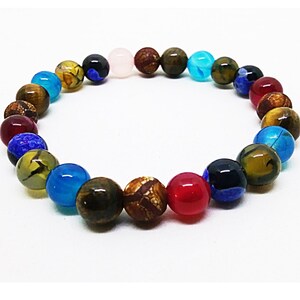 Chakra Bracelet Full Agate (Colorful&Tibetian Agate)