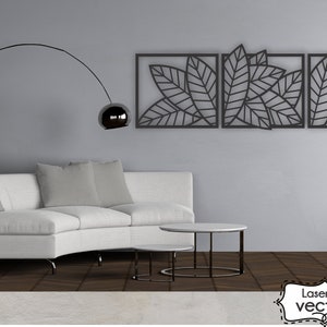 Leaf wall art svg, dxf, EPS,AI and PDF files. plasma cut file, cnc wall art dxf, laser cut files, Glowforge files, Palm svg