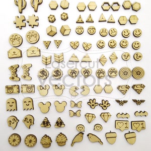100 Designs Bundle Stud Earring SVG, Stud Earrings SVG Bundle, Stud Earring laser cut,  Glowforge Cut File | svg Earring Bundle