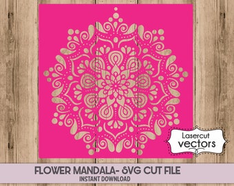 Download Mandala Stencil Svg Etsy