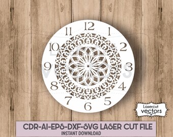 Download Clock Mandala Svg Etsy