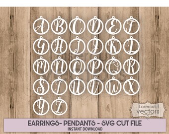 Download Letter A Svg Earring Etsy