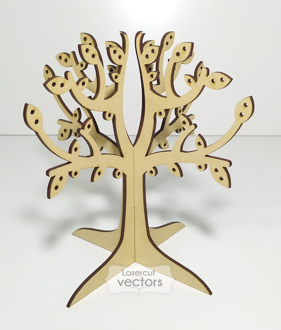 Tree Jewelry Display, Laser Cut File