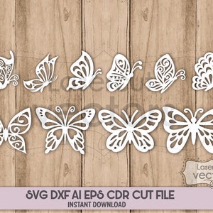 Butterfly Svg, Svg Bundle! Butterflies Papercut Template,Butterfly laser cut, Butterfly Cut File, Paper Cut Out, for Silhouette, Cricut