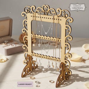 Baroque Earring Display SVG, Stud Holder, Laser Cut Files (Digital Download)