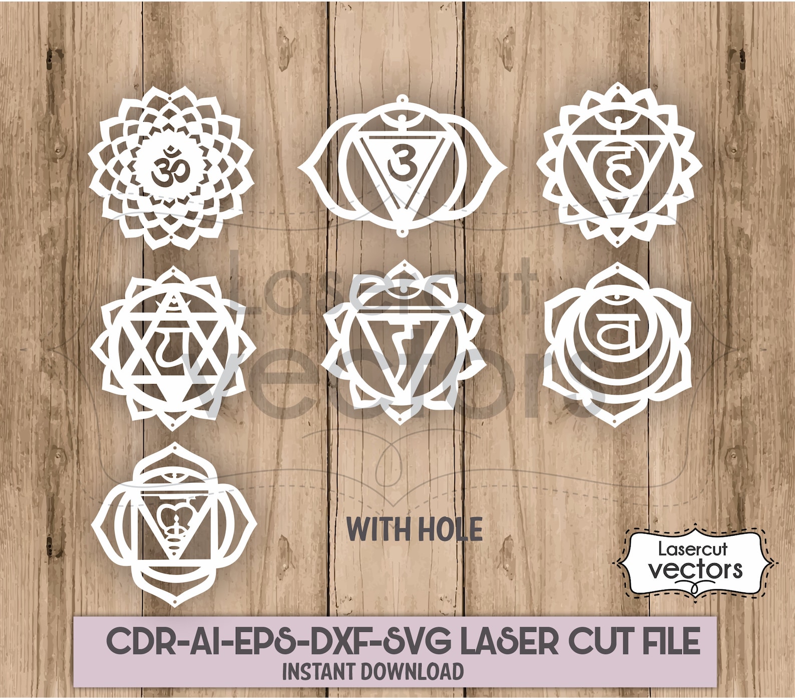Chakra SVG Chakra DXF Chakra Laser Cut Schablone Clipart Etsy