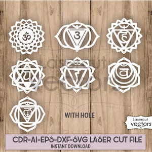Chakra SVG.Chakra DXF. Chakra Laser-Schnitt-Vorlage, Clipart, Cricut, Vinyl schneiden, Silhouette