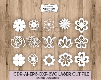 Flower box vector for CNC svg vector file Flower Gift Box cutting