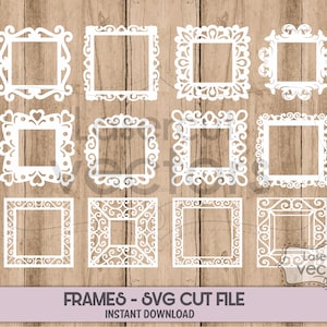 Rahmen SVG Bundle, Spiegel SVG Bundle, Rahmenschnittdatei, Rahmen Clipart, Rahmen SVG-Dateien für Silhouette, Dateien für Cricut, svg, dxf, eps, png,cnc