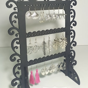Earring display SVG-bestand 3 maten, Stud Holder PDF, Sieraden organisator EPS, vectorbestanden, Sieraden stand, lasergesneden bestanden, digitale download
