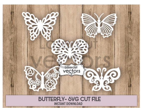 Download Butterfly Svg Svg Bundle Butterflies Papercut Template Set Etsy