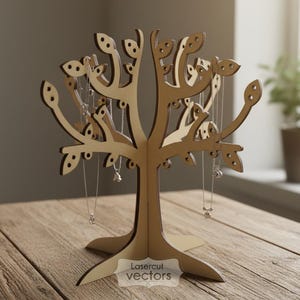 Tree Earring Display SVG, Stud Holder, freestanding svg, Laser Cut Files (Digital Download)