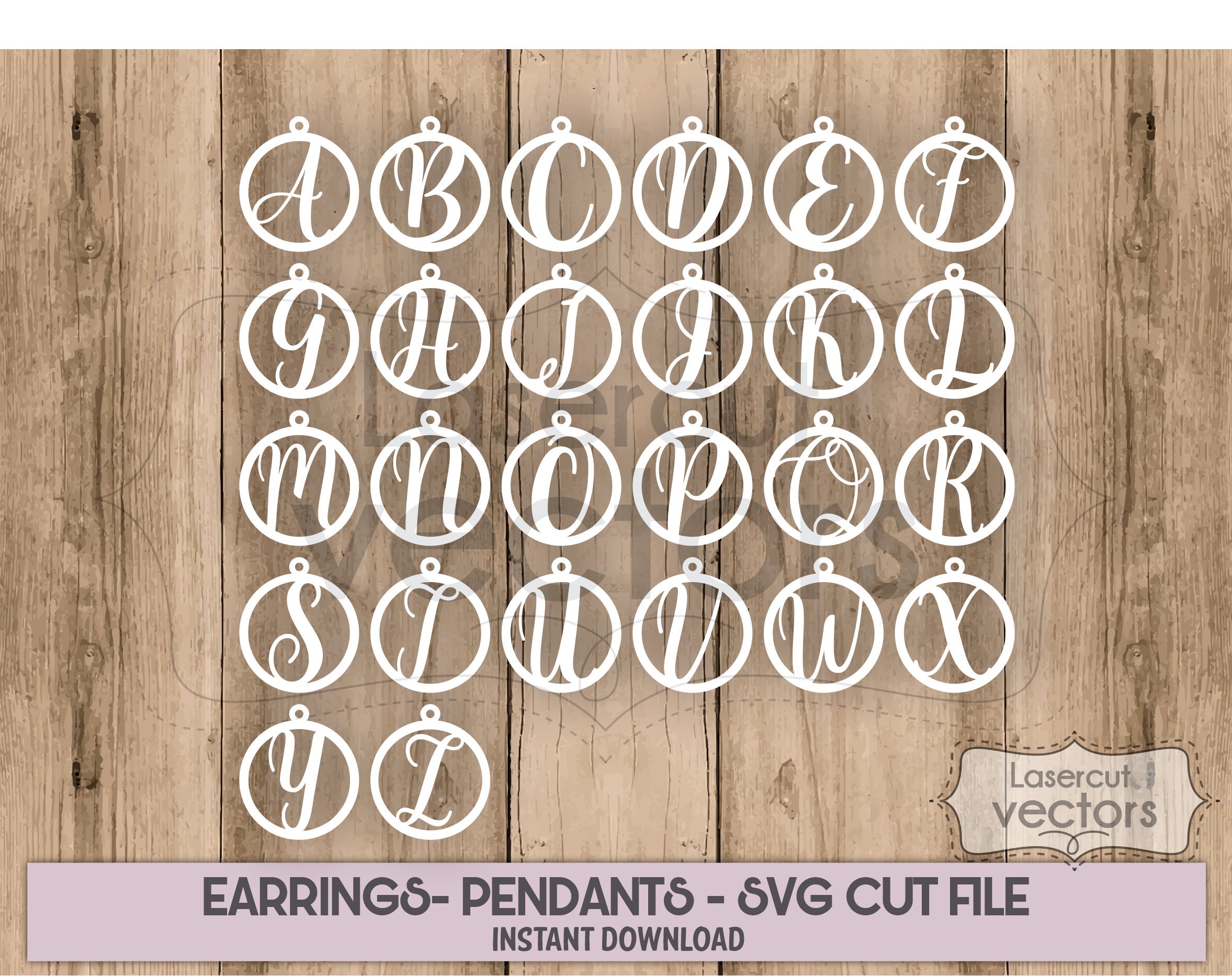 Monogram Letter EarringsAlphabet Earrings SVG Bundle SVG Etsy