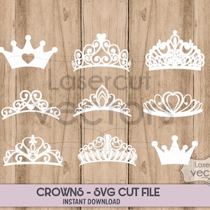 Princess crown,svg clipart,svg clip art,vinyl files,silhouette cameo,vector digital file,svg cut file,printable,svg bundle,lasercut patern
