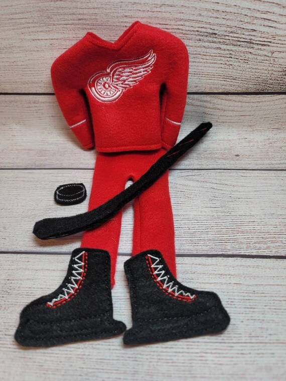 12 Inch Doll Hockey Jersey-red Wings-christmas-costumes-dress 