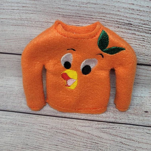 Orange Bird- Elf Shirt -elf-Costume-Children-Play Dress up-Doll clothes- Social Media- Kids- teens- Christmas Movie