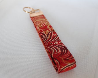 Beautiful Firebird Looped Keyring with Rose Gold Fittings